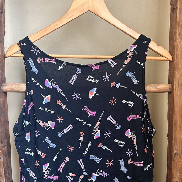 Sareet Floral Long Summer Dress Size Large Made In The USA - Picture 8 of 11